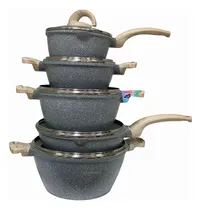 Comprar Set De Ollas Suprema Roca Volcánica 10 Pcs Color Gris T\u002Fv