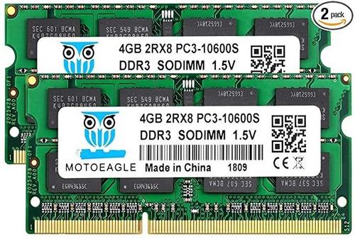 Memoria Ram 8 Gb (2 X 4 Gb) Pc3-10600 Ddr3 1333 Mhz Sodimm