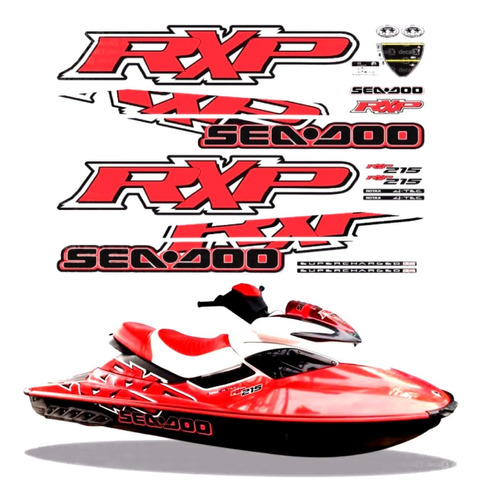 Kit Adesivo Jet Ski Sea Doo Rxp 215 Vermelho 2009 Sd9