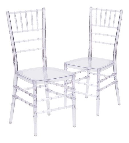 Flash Furniture Paquete De 2 Sillas Chiavari Apilables Resis