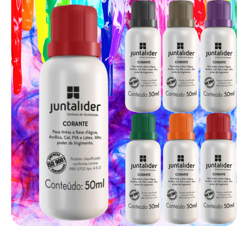 Corante Bisnaga Xadrez Tintas Varias Cores Pigmento Parede
