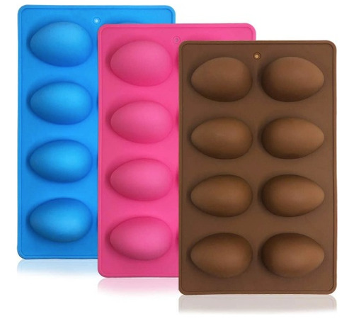 Molde Silicona Grande 4 Huevos De Pascua 6cms Chocolate Rep.