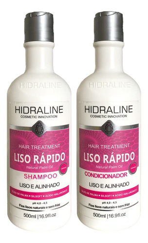  Kit Hidraline Liso Rápido Shampoo E Condicionador 500ml