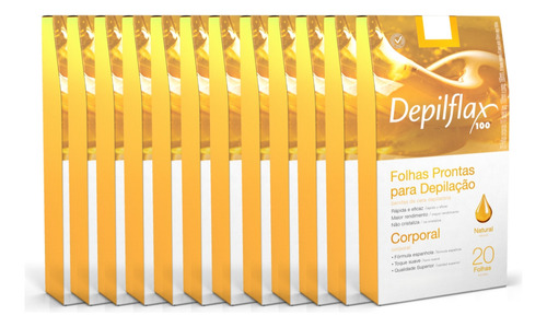 Kit 240 Folhas Depilatória Natural Corpo Hidrata Depilflax