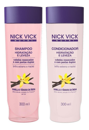 Kit Shampoo Cond Hidratação E Leveza Nick Vick Nutri 300ml