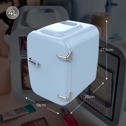Imagen 2 de 8 de Mini Refrigerador 4l Portátil Cocina Auto Oficina Log-on