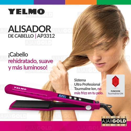 Imagen 4 de 7 de Planchita De Pelo Alisador Digital Temp. Regulable Ceramico