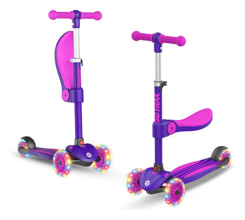 Patinete Scooter Tres Ruedas Para Niños Con Luces Led