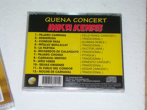 Inka Kenas Quena Concert Cd Nuevo Sellado / Kktus