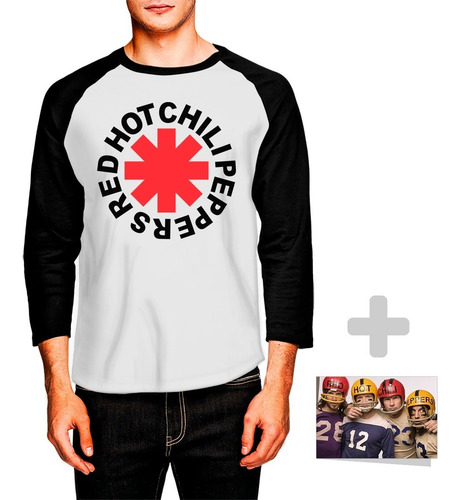 Imagen 2 de 10 de Playera Raglan Red Hot Chili Peppers + Sticker De Regalo