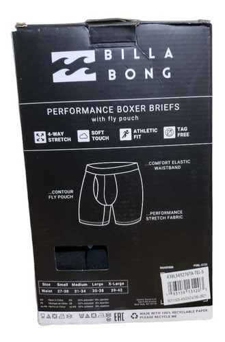 Billabong Pack 3 Boxer Performance Briefs