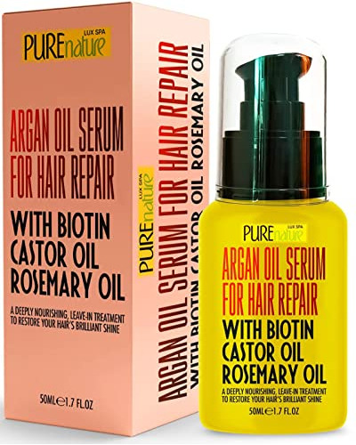 Moroccan Argan Aceite Pelo Suero Con Biotina, Aceite Xbfbn