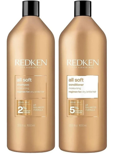 Shampoo + Condition Para Cabello Seco Redken All Soft 1000ml