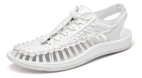 Sandalias De Playa Tejidas Para Hombre, Zapatos Casuales De