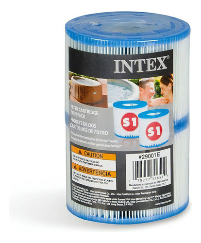 Cartucho Filtro Tipo S1 Intex 29001 2 Piezas