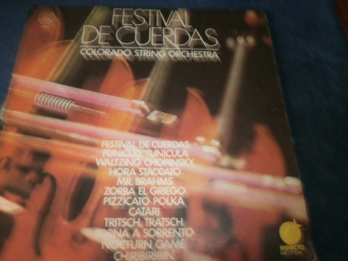 Festival De Cuerdas Colorado String Orchestra Vinilo Lp