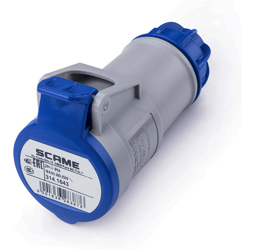 Ficha Industrial Hembra Scame Xenia 16a 2p+t 200-250v Ip44