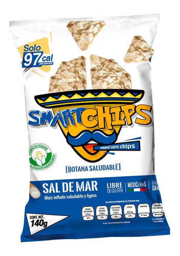 Botana Smartchips Sal De Mar De 140g