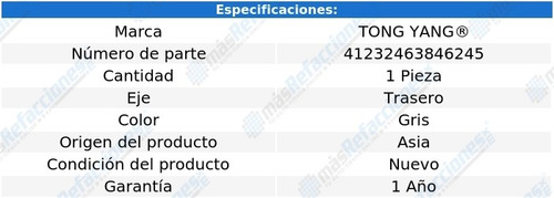 (1) Defensa Trasera Gris Tong Yang Tsuru Del 1992 Al 2016
