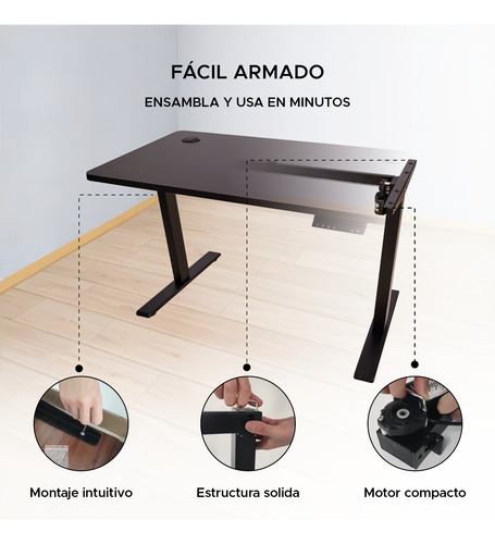 Escritorio Perspective Ajustable 140cm Café
