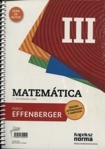 Libro Libro Matematica Iii  Cd + Complemento De Pablo Effenb