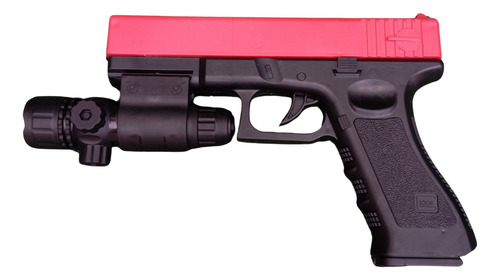 Pistola Glock 18 Hidrogel De 7 Mm Manual Con Láser