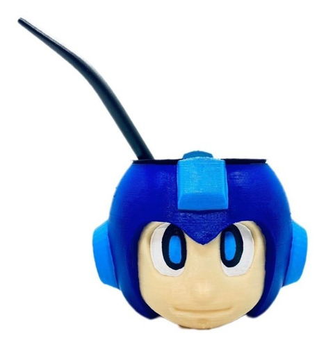 Mate Megaman Impresion 3d Incluye Bombilla Dropix3d