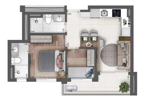 Imagem 16 de 19 de Apartamento À Venda No Bairro Santo Amaro - São Paulo/sp - O-17939-29797