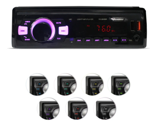 Auto Radio Mp3 Crossfox Trafic Bt Rca Fm Sd Usb Rbg