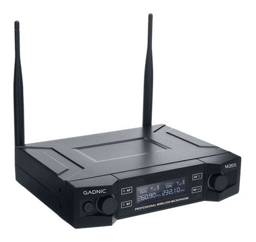 Imagen 2 de 4 de Micrófono Gadnic Inalámbrico Profesional De Mano 150mts 2ch 2mic