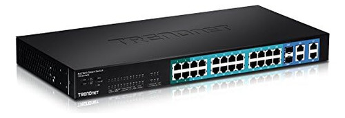 Trendnet Conmutador Inteligente Poe+ De 28 Puertos, 20 Poe,