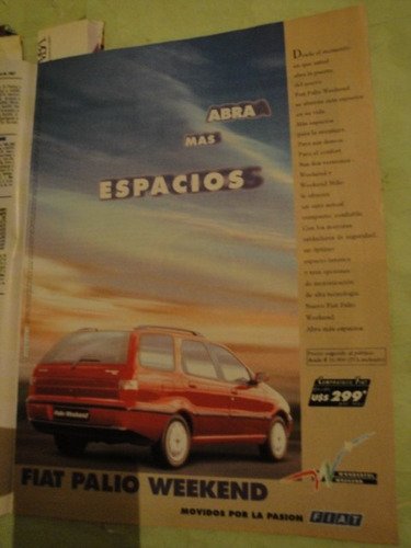 Publicidad Fiat Palio Weekend Año 1997