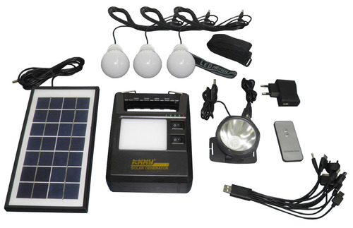 Kit Painel Solar Com Carregador Celular E Gerador Portatil