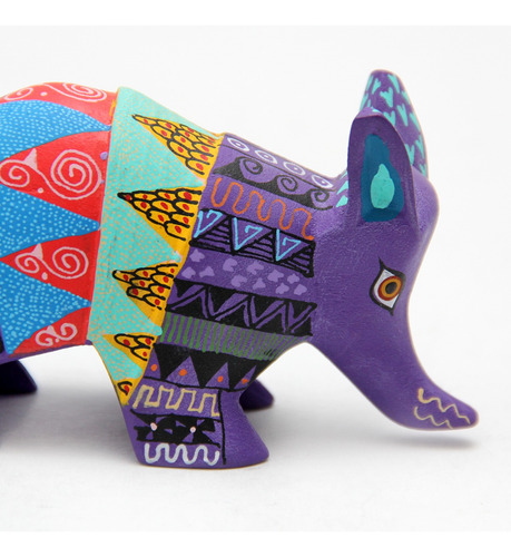 Alebrije De Armadillo Pequeño De Madera Tallada, Aripo