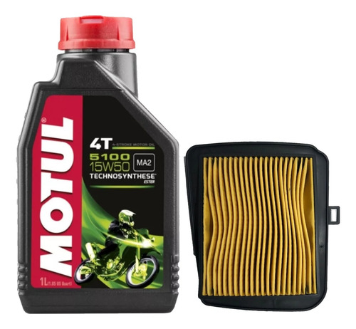 Kit Service Honda Cg150 New Titan Motul 5100 + Filtro Oki