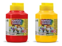 Comprar Kit 2 Potes Tinta Guache 250ml - Vermelho Amarelo - Acrilex