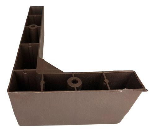 Kit 4 Pés Sofá Cantoneira Moveis Poltrona Puff Bau 6cm Cor Marrom