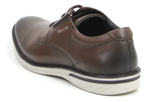 Sapato Masculino Casual Ferracini Conhaque Marrom Trindade
