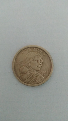 1 Dolar Americano India Sacagawea 2001 Conmemorativa Rau