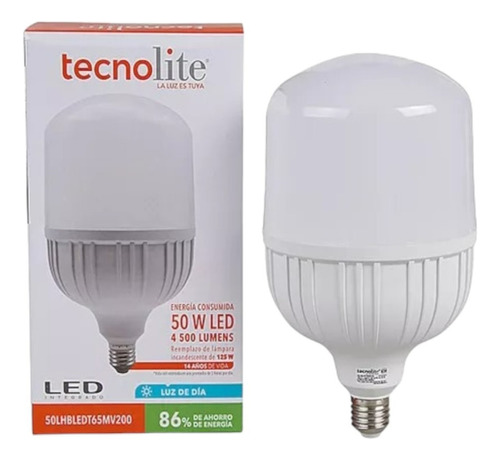 Foco Led Tecnolite 50w 6500k E27 4500lm Alta Potencia 