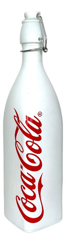 Garrafa Coca Cola De Vidro Quadrada C/tampa Hermética 1 L Cor Branco
