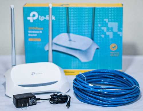 Imagen 1 de 2 de Router Inalambrico Tp Link Tl-wr841n 300mbps+cable De Red 10