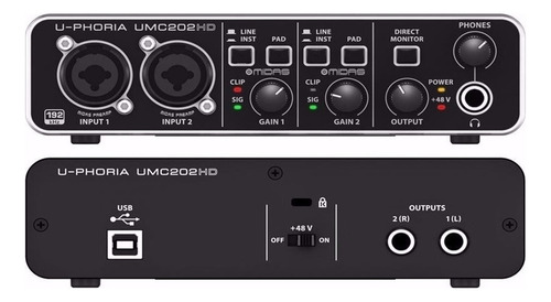 Behringer Usb 24 Bits Umc-202hd Interfase De Audio