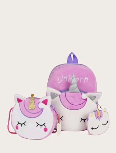 Mochila Unicornio 3 Piezas