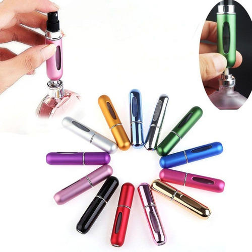 Perfumero Metálico Recargable 5ml Spray,reutilizable Dorado