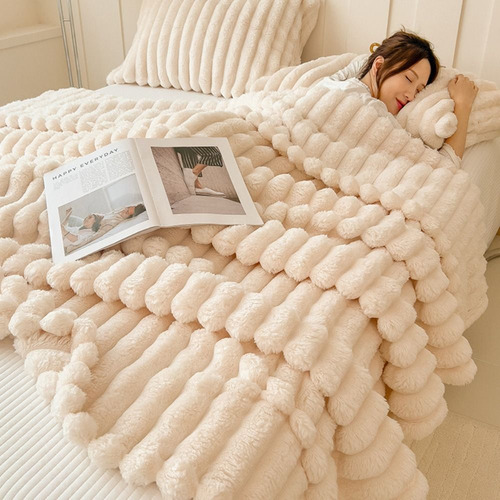 Colcha Acondicionadora De Algodón Warm Blanket, Color Liso
