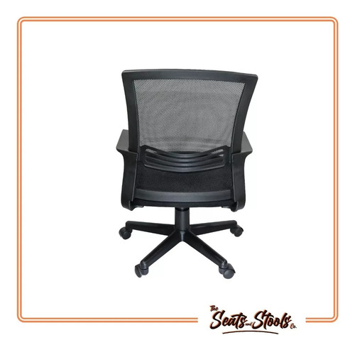 Silla de escritorio Seats And Stools Idora ergonómica negra con tapizado de mesh y tela