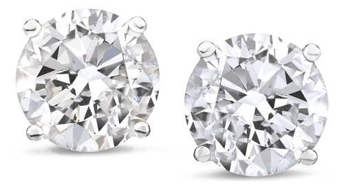 Aros Diamate Cubic 6 Mm, Plata 925 Grandes De Marca.