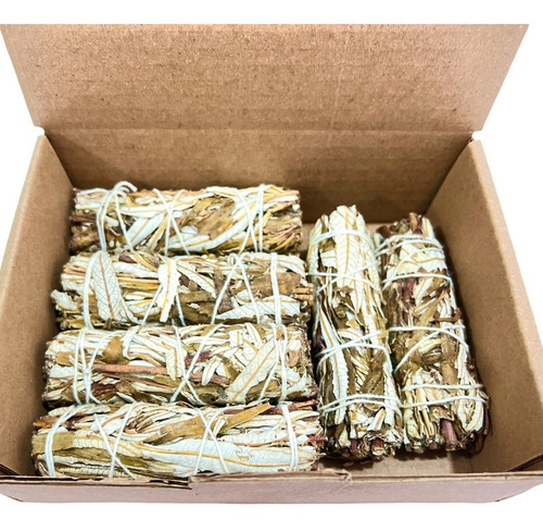 Kit De Sahumerios Ritual De Atados Y Salvia Blanca Natural Fragancia Yerba Santa
