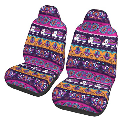 Fundas De Asiento De Coche Diseño De Elefante Mandala,...